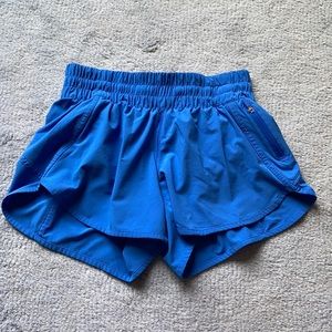Blue LULULEMON Tracker Mid rise Shorts.